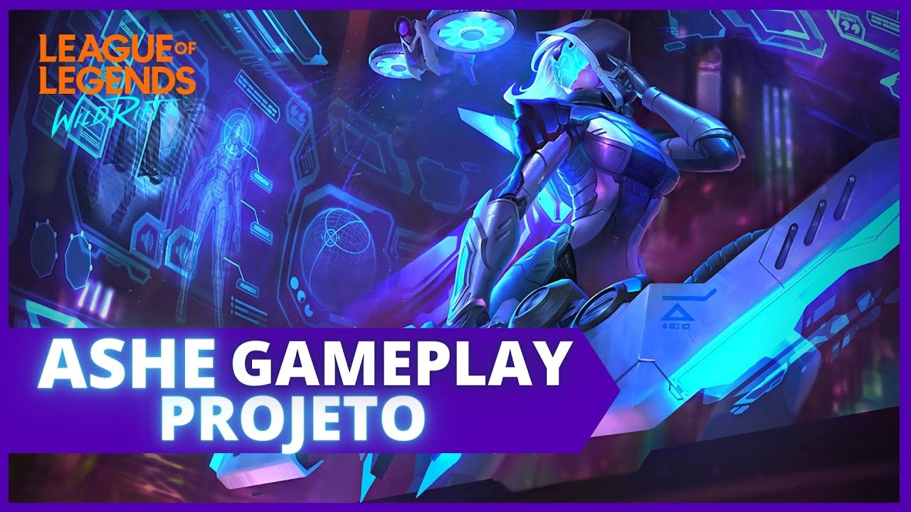 GAMEPLAY ASHE PROJETO - LEAGUE OF LEGENDS WILD RIFT [4K60FPS]