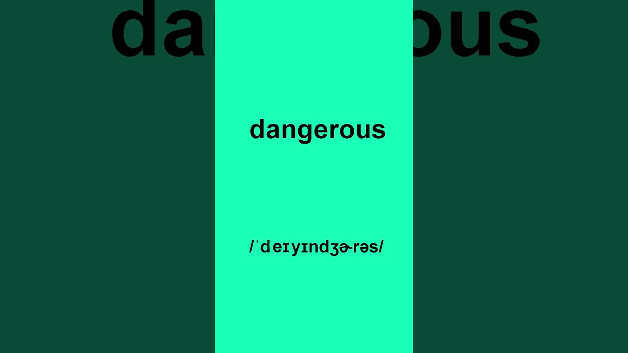 How to pronounce DANGEROUS in American English #spokenenglish #howtopronounce #americanenglish #word