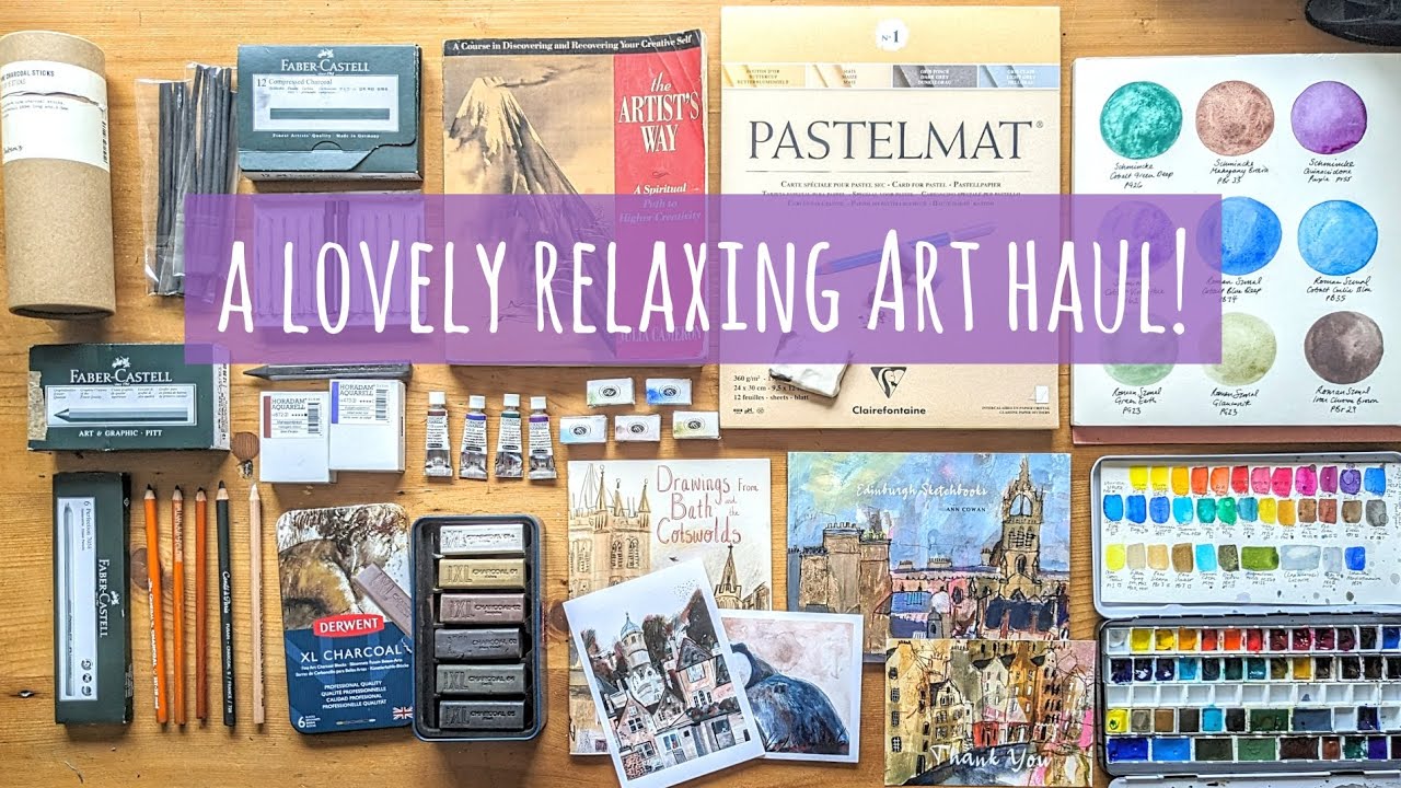 Lovely Relaxing Jackson's & Amazon Art Haul! Roman Szmal, Schmincke Watercolours, Charcoals, Books +