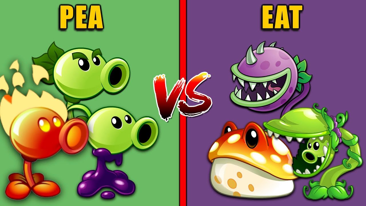PVZ 2 - Team PEA Vs. EAT! Who Will Win? - Team Plant Vs Team Plant!