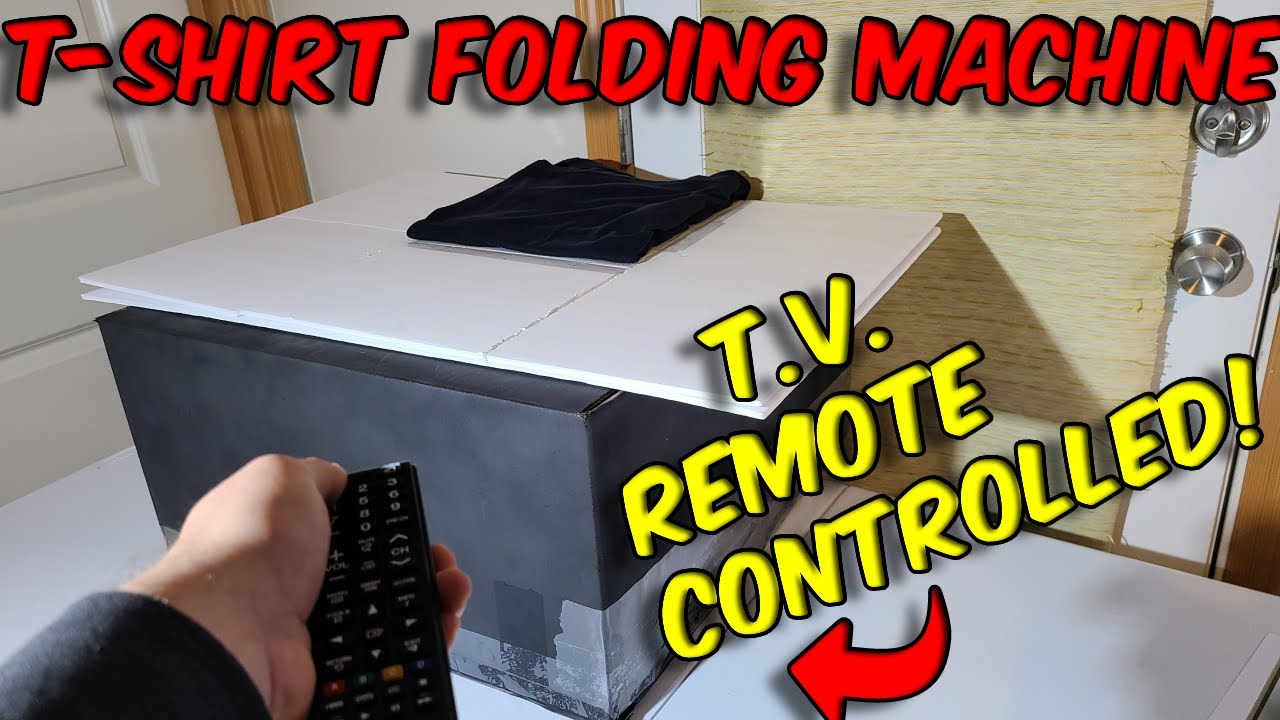 T-SHIRT FOLDING MACHINE - DIY |Making a Simple TV Remote Controlled T-Shirt Machine | Arduino, IR