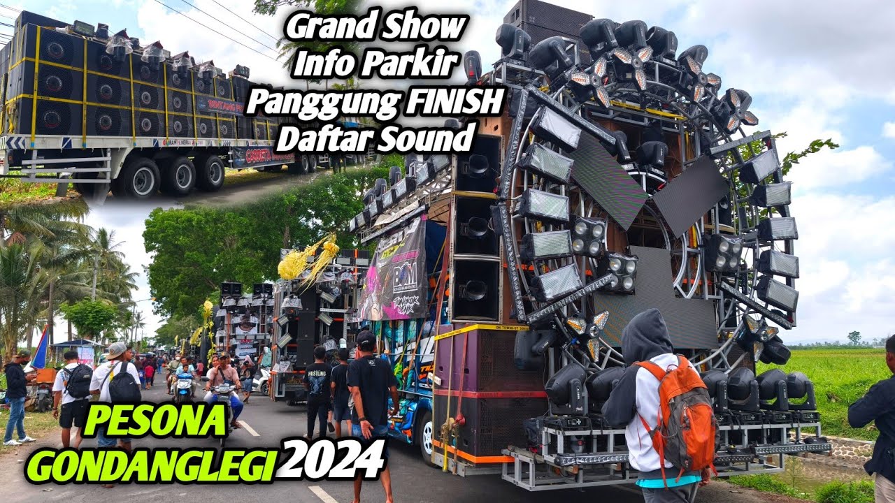 Kondisi Panggung Start & Finish,Info Parkir,& Daftar LENGKAP Sound Prindavan Pesona Gondanglegi 2024