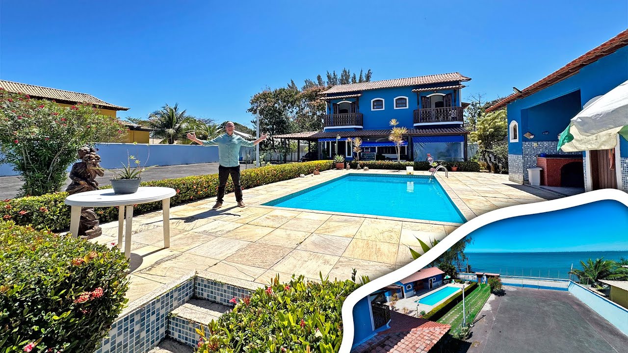 FANTÁSTICA CASA NA PRAIA DO GAVIÃO! – 5 Suítes, 1.280m² de Terreno e Vista Incrível – Araruama RJ