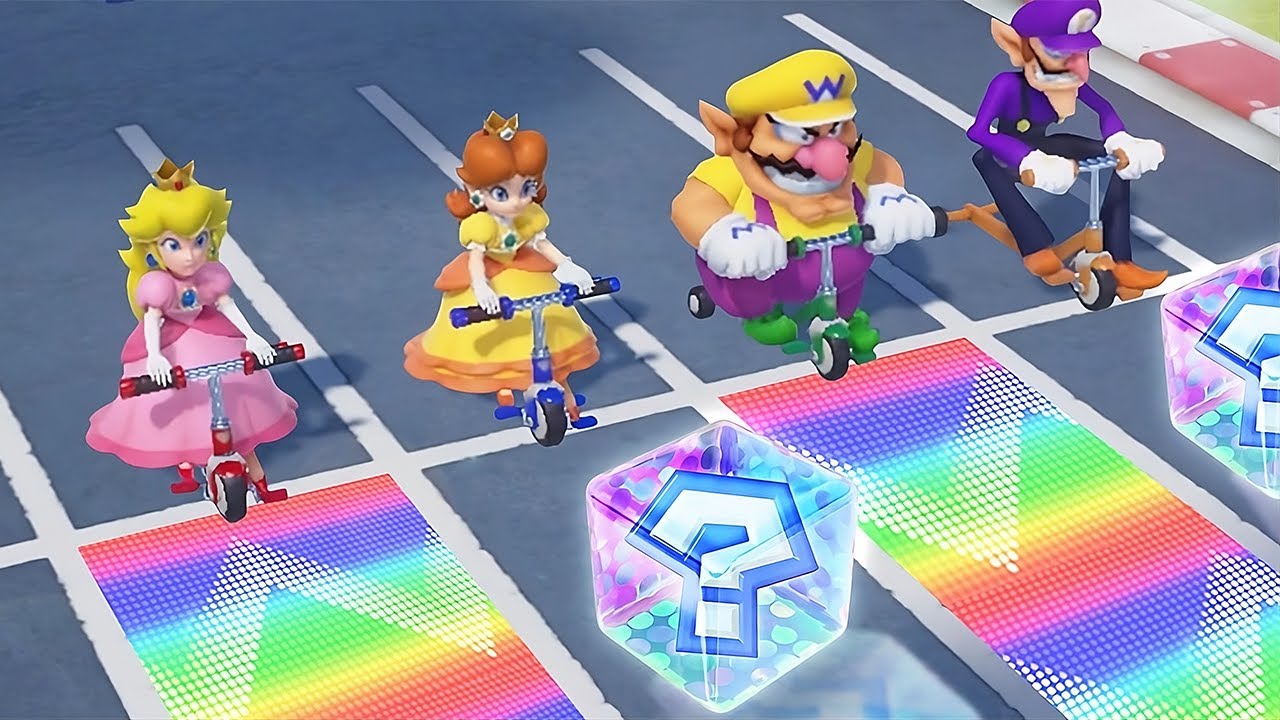Super Mario Party Minigames - Peach Vs Daisy Vs Wario Vs Waluigi (Master Difficulty)