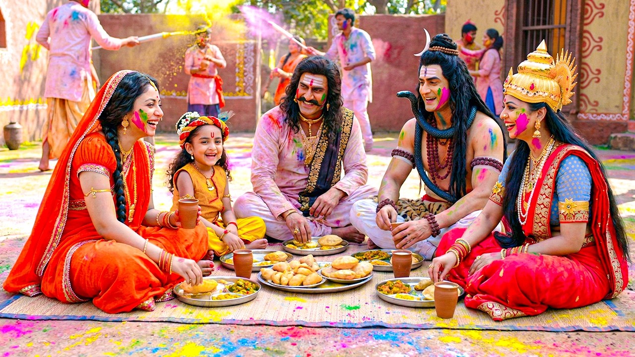 महादेव ने बाल कान्हा के साथ होली के दिन भोजन किया | यशोमती मईया के नंदलाला | Shree Krishan