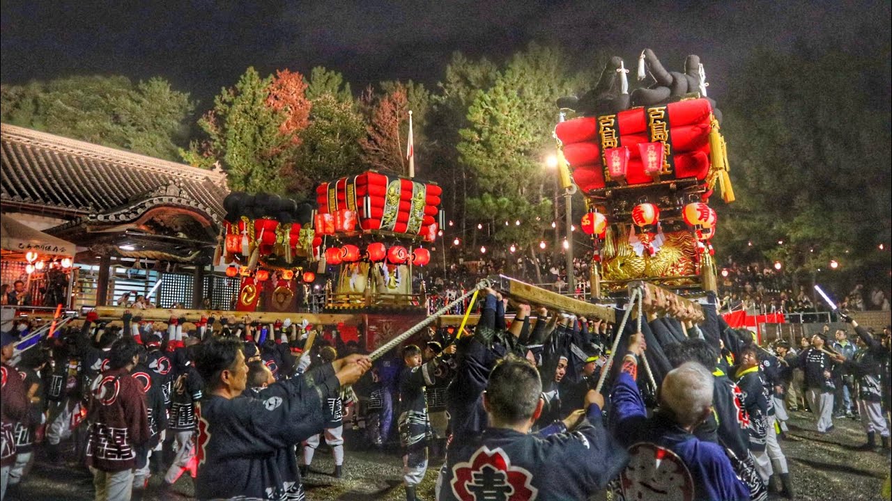 令和7年  岡山県倉敷市  乙島祭り 2日目  戸島神社  千歳楽・御船・だんじり宮入り