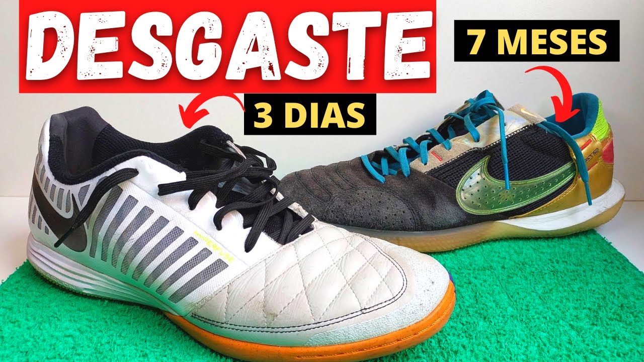 DURABILIDADE BOA⁉ QUAL É MELHOR❓ NIKE LUNAR GATO 2 E STREETGATO FUTSAL DEPOIS DE USADAS E O DESGATE👀