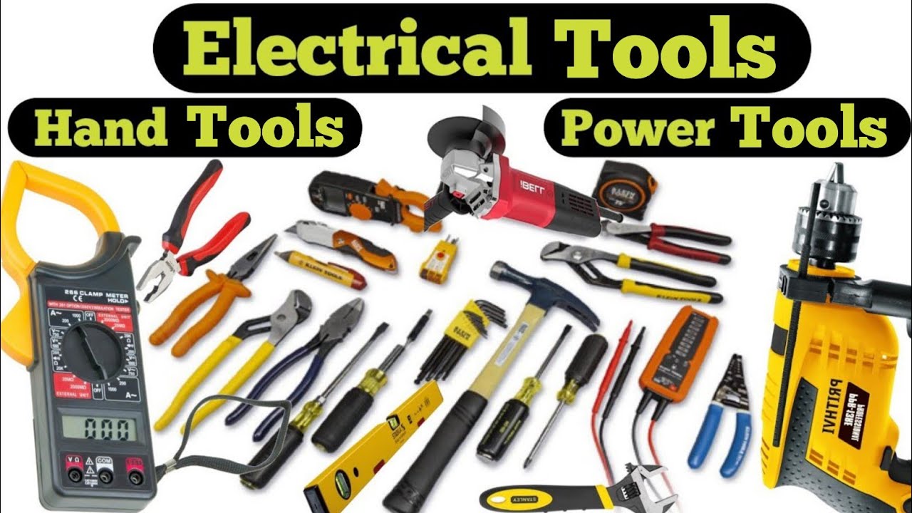 Electrical Tools Name & Picture//Different Types of Electrician Hand Tools&Power Tools Equipments