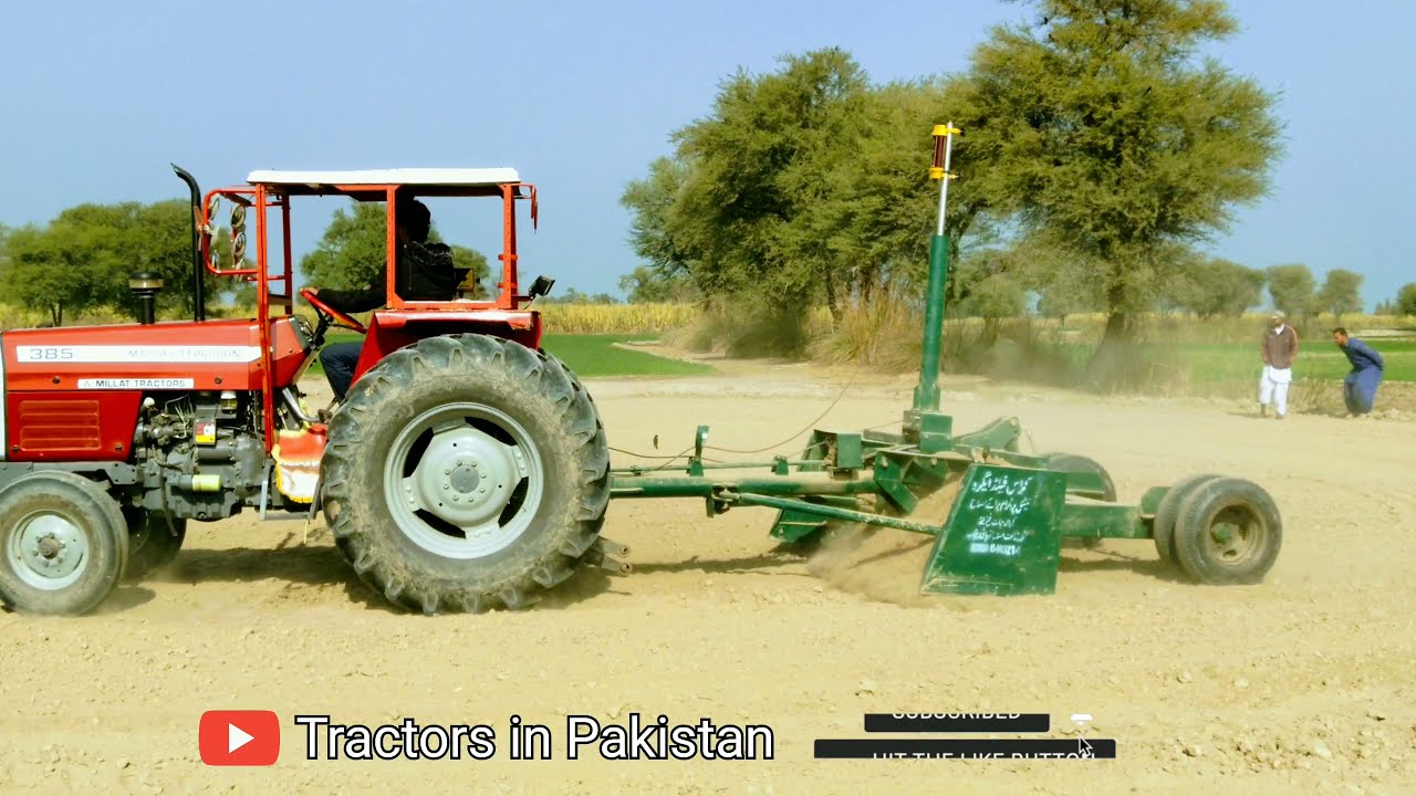 New laser leveler cross field agro given by government on subsidy | Mf 385 with laser leveler .