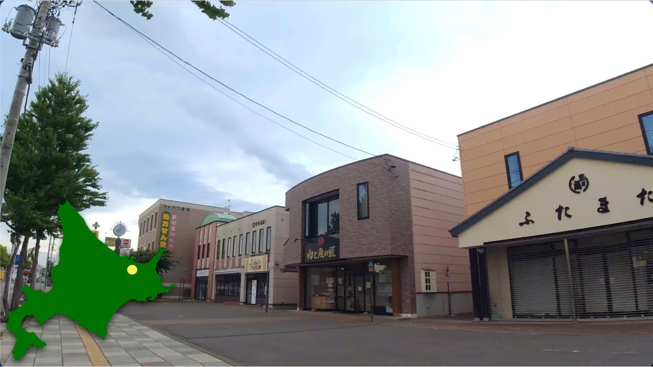 美幌町駅前通りの商店街を散歩 - 2025年8月