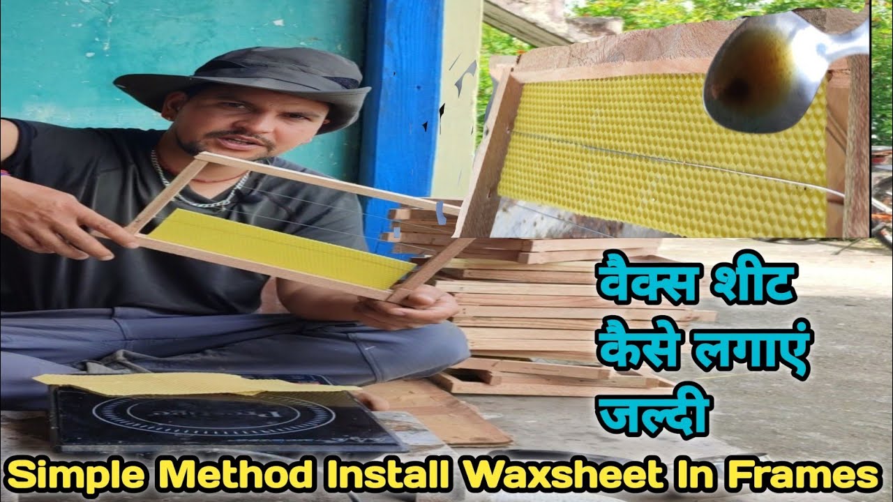 wax sheet kaise lagye jaldi ! वेक्स शीट लगाने का सबसे अच्छा तरीका #wax #viral #beekeeping #beginners