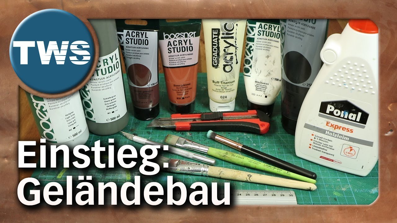 So f&auml;ngst Du mit Tabletop-Gel&auml;ndebau an: Pinsel, Farben, Tools, Materialien  (Gel&auml;nde-Tutorial, TWS)