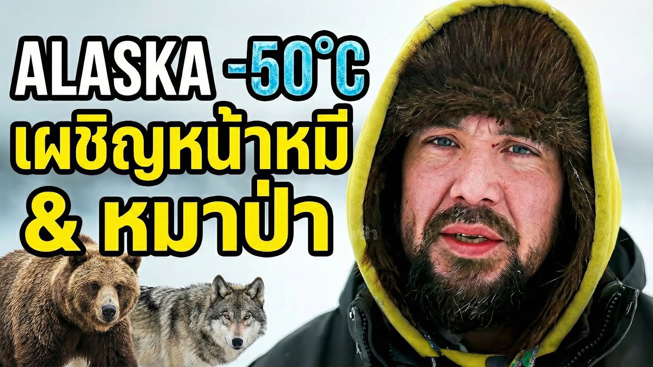 อุณหภูมิ -50°C ในอลาสก้า นักล่าพื้นเมืองเพียงลำพังเผชิญหมาป่าและหมีเพื่อเลี้ยงดูครอบครัว