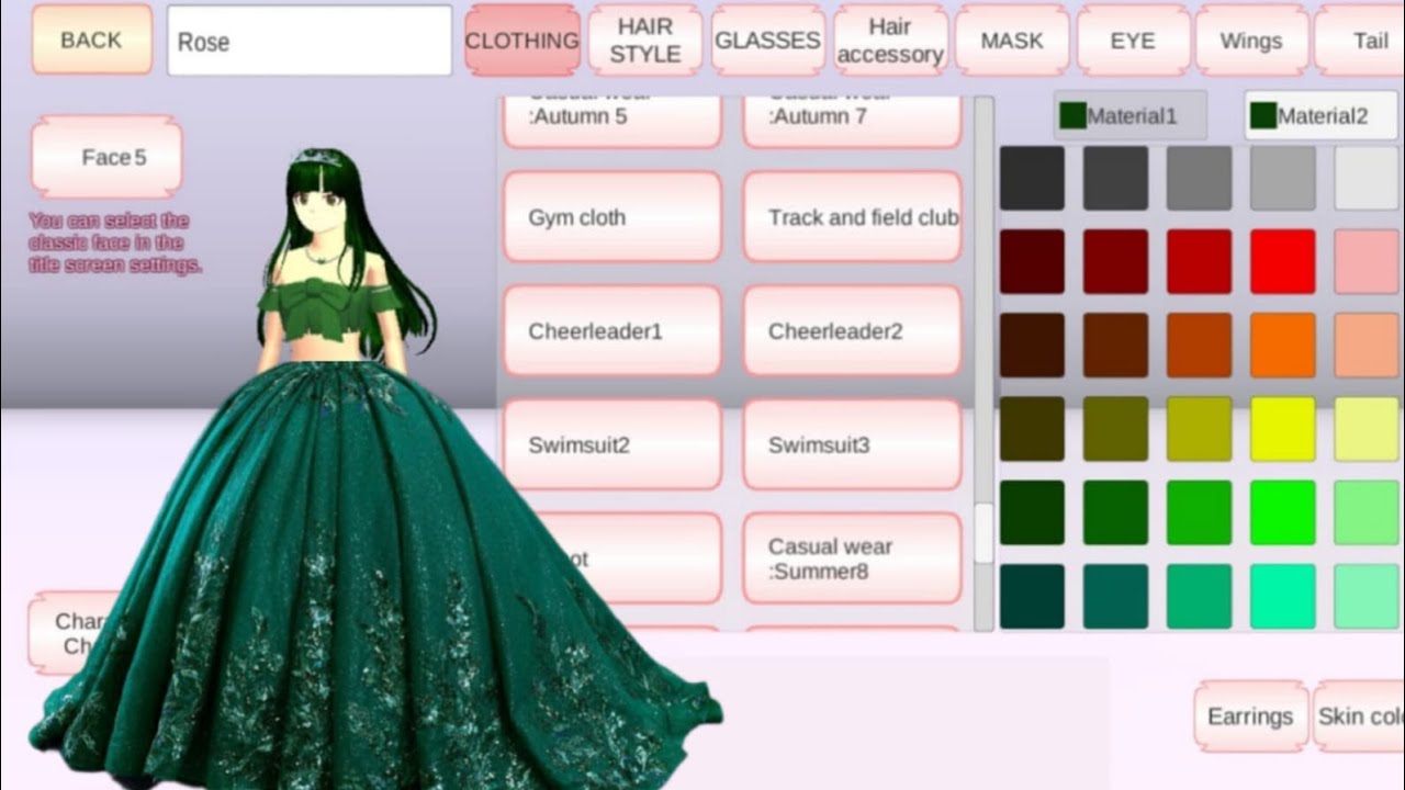 MiO Aida New princess Ball Gown Green 💚✨🎀(Easy Tutorial)