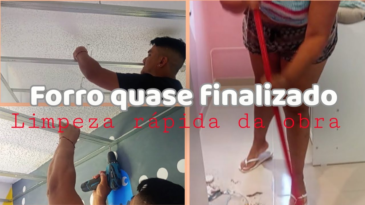 Limpeza da obra l Forro sendo finalizado l Mudança  #rotinadodia #vlogderotina #vlog #façavocêmesmo 