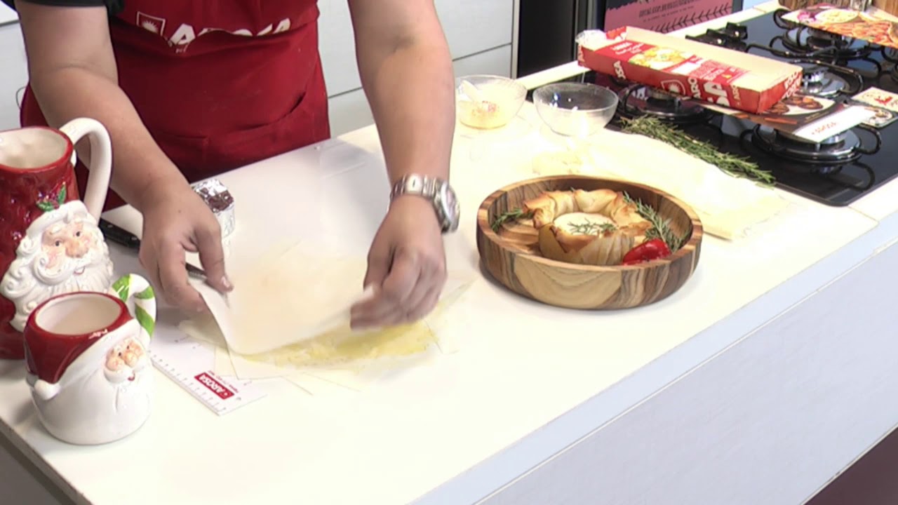 Dicas de Natal Arosa - Queijo Brie na Massa Fillo