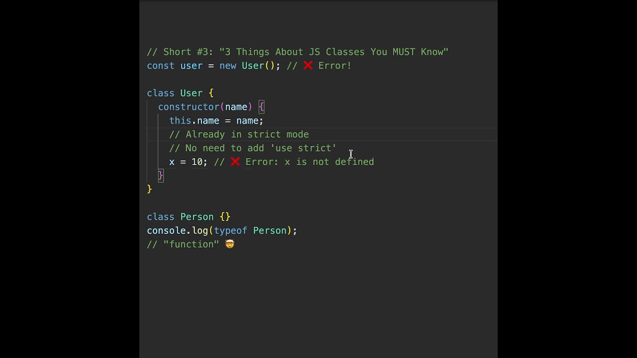 3 JavaScript Class Facts You MUST Know! 🔥 #programming