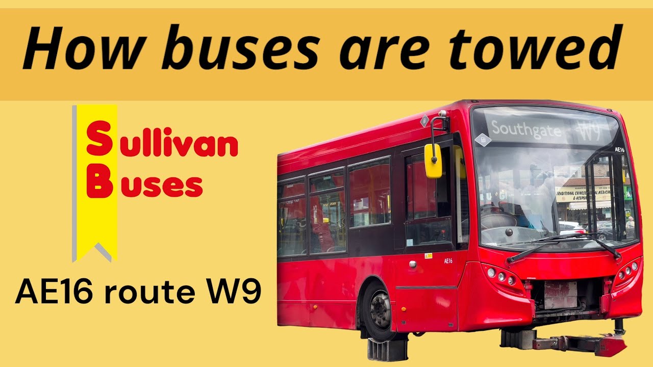 Sullivan Buses AE16 getting ready to be towed. 5th July 2023.