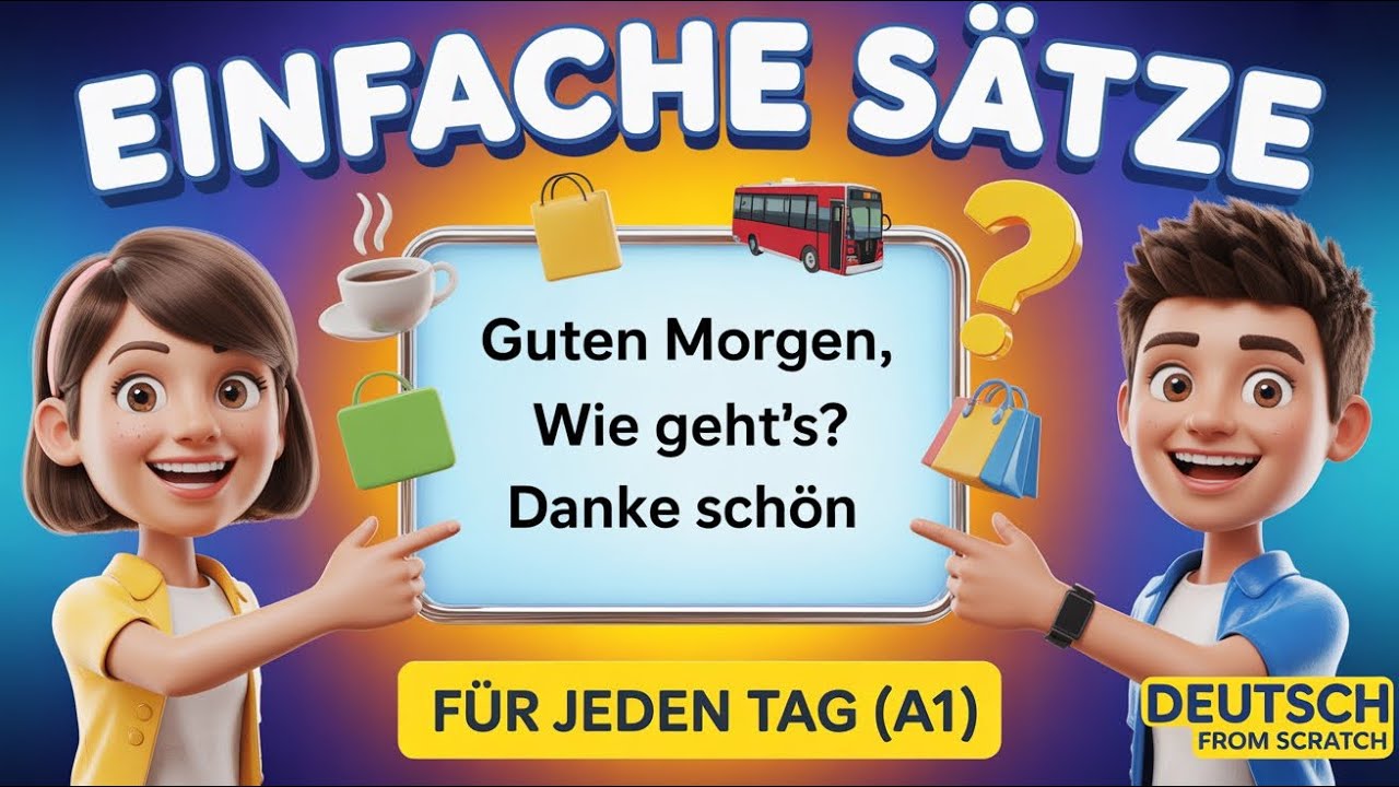 Einfache Sätze für jeden Tag 🗣️ Deutsch lernen für Anfänger (A1)
