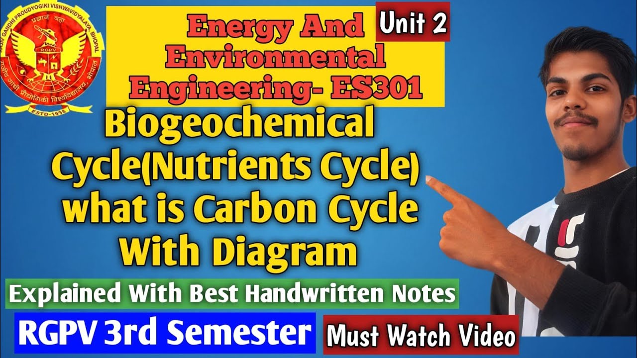 Biogeochemical Cycle (Nutrient Cycle) |Carbon Cycle Explained with Diagram part-1| RGPV Exam Special