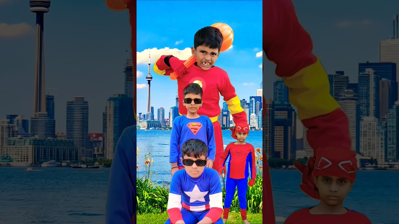 Cool Spider-Man | Captain America and Superman Dancing With Flash 😁 #shorts #spiderman #marvel