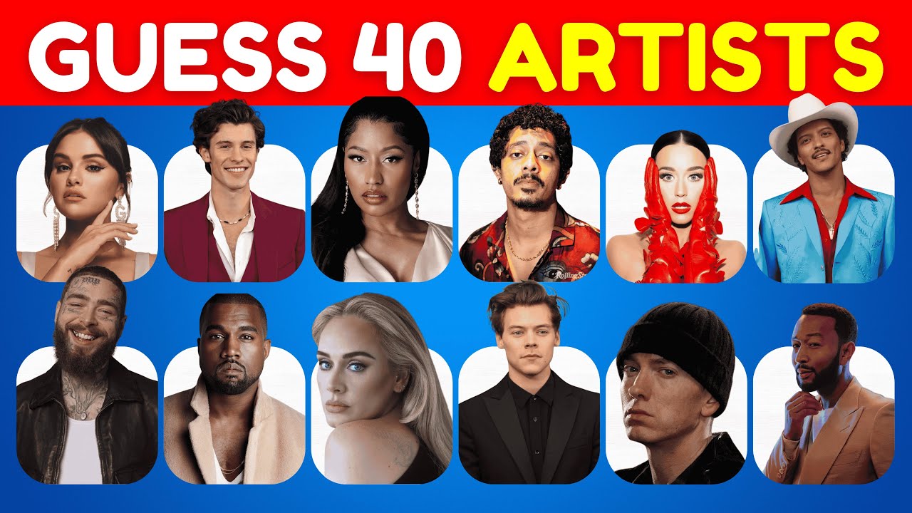 Ultimate Challenge: Identify the 40 Most Iconic Artists of All Time