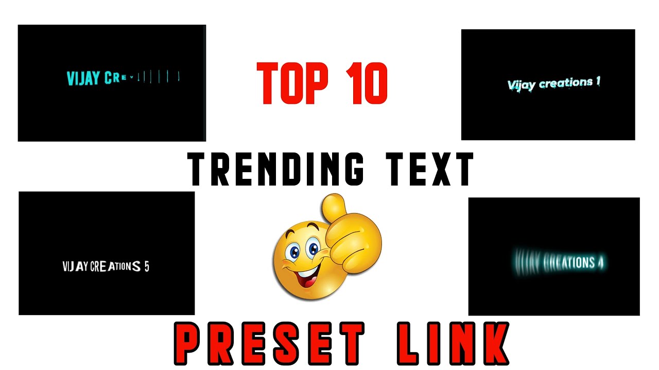 Top 10 Alight Motion Text Animation preset In Tamil  |  Vijay Creations |