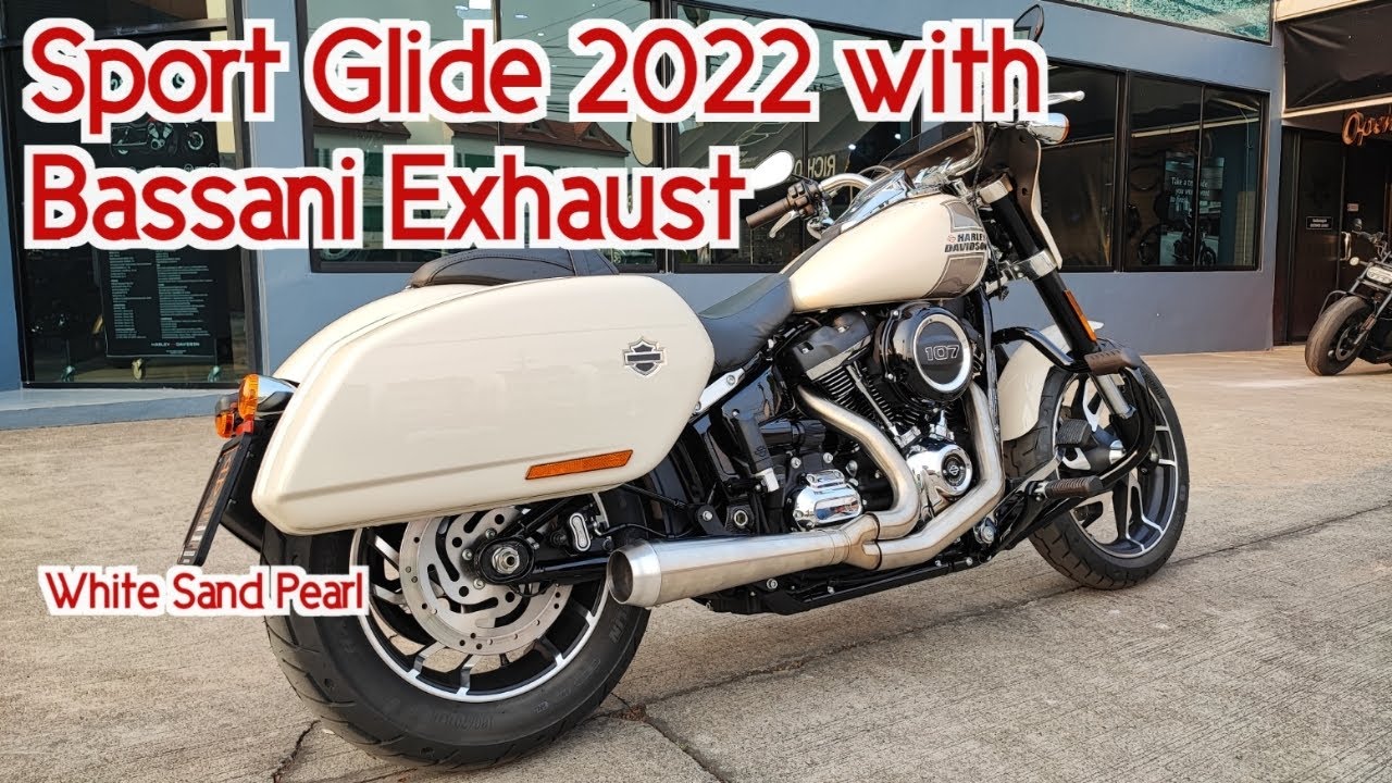 Sport Glide 2022 with Bassani Exhaust Walkaround Close up details + Rev