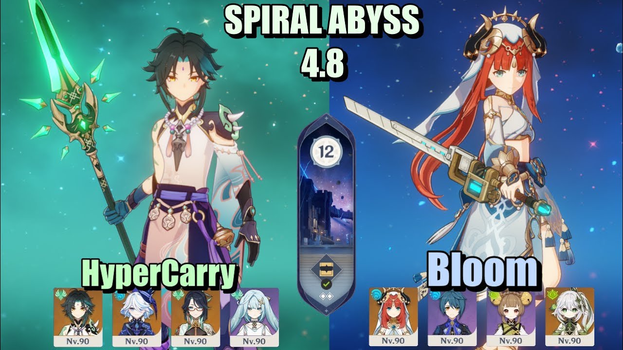 [ABYSS 4.8] C0 Xiao HyperCarry & C0 Nilou Bloom | Floor - 12 9 Stars