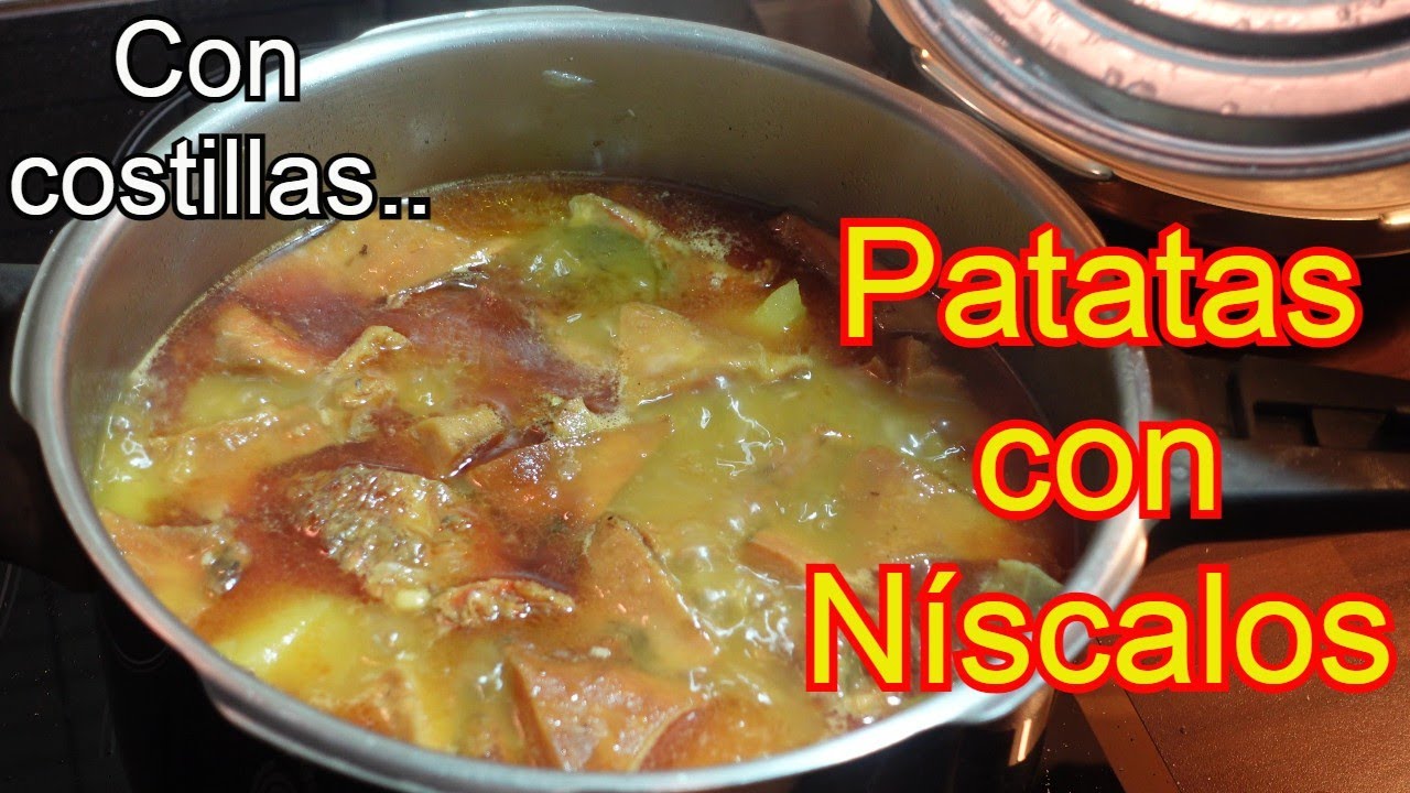 Patatas con níscalos y costillas