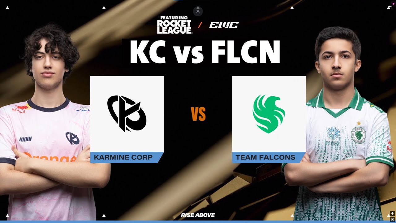 روكيت ليق كاس العالم EWC : مباراة قويه بنصف النهائي فالكونز ضد كارمين كورب 🔥🤯 | KC vs FLCN