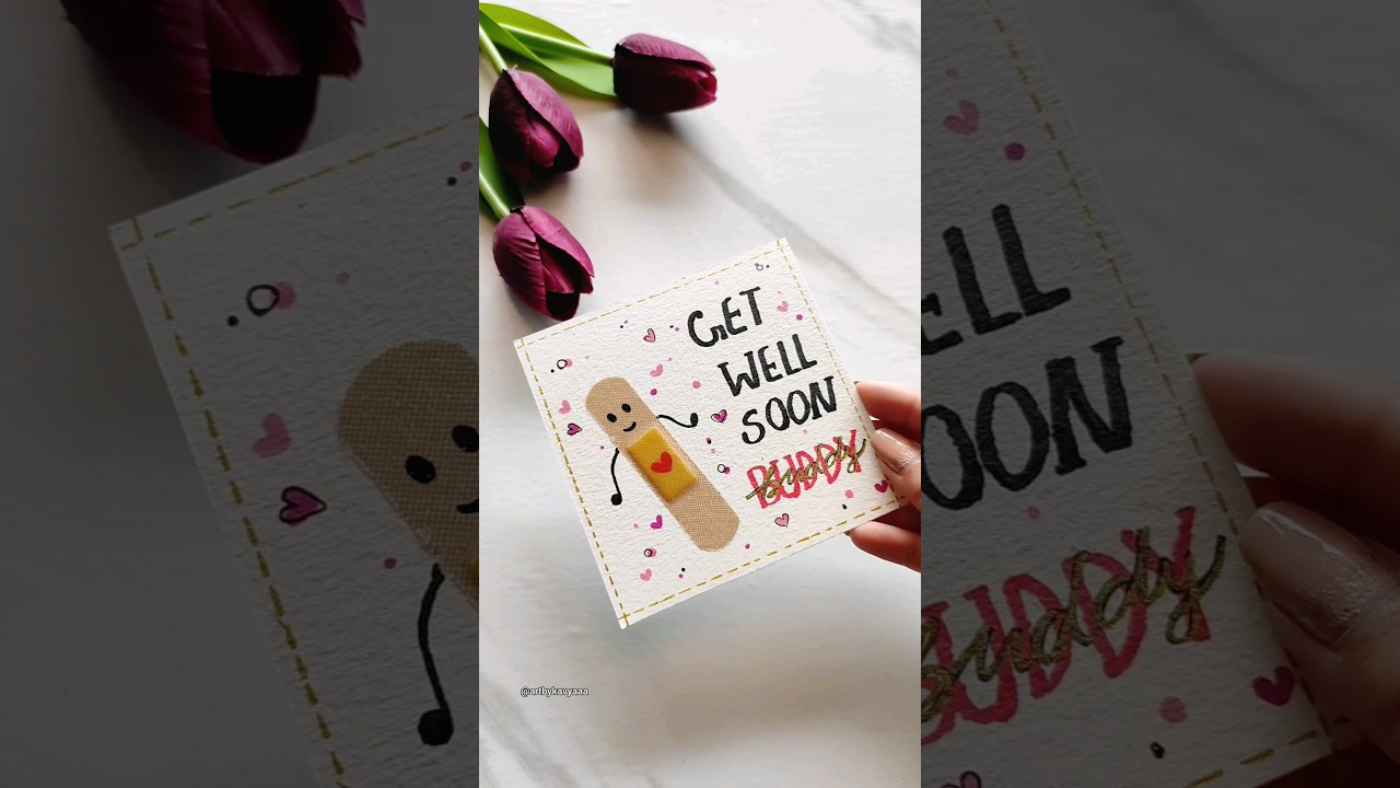 Get well soon card,💖/ Gift ideas #diy #cards #easy #art #diy