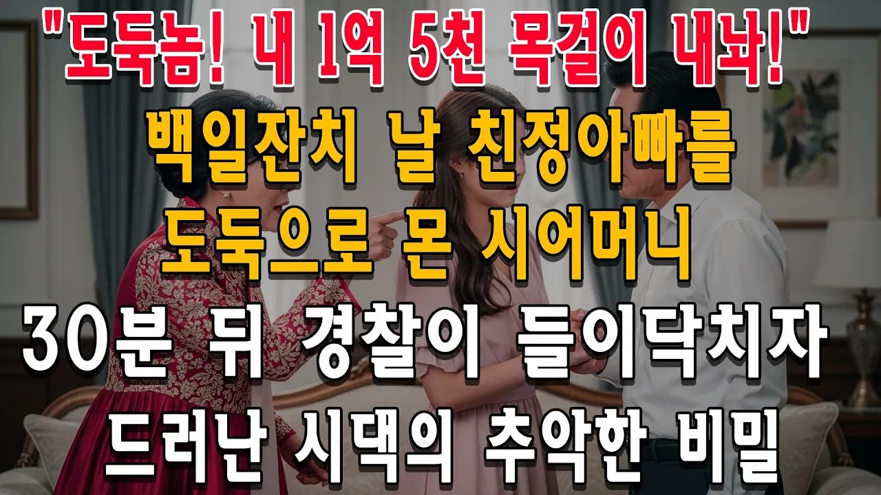 친정아빠를 도둑놈으로 몰아세운 시댁의 몰락! 1억 5천 목걸이가 불러온 소름 끼치는 반전 정체 
