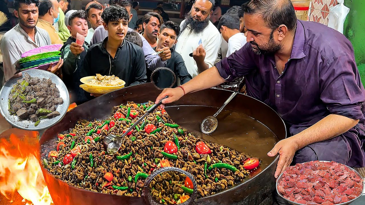 Big LIVER Frying Sulemani Tawa Kaleji | Special Peshawari Kaleji Fry Recipe | Pakistani Street Food