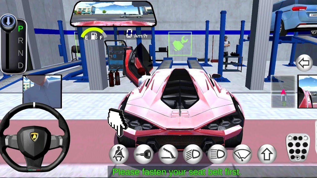 red Lamborghini sian at car repair station 🏪|3D car driving|Android gameplay