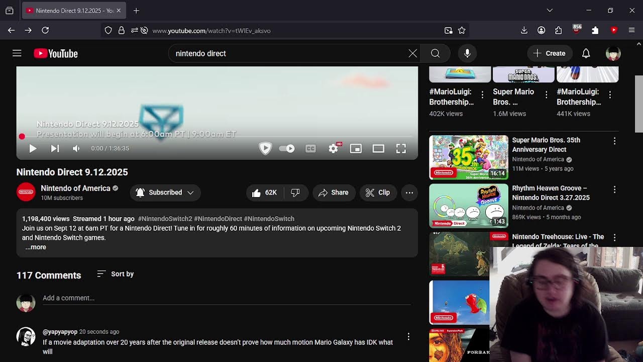 NINTENDO DIRECT REACTION 9-12-2025