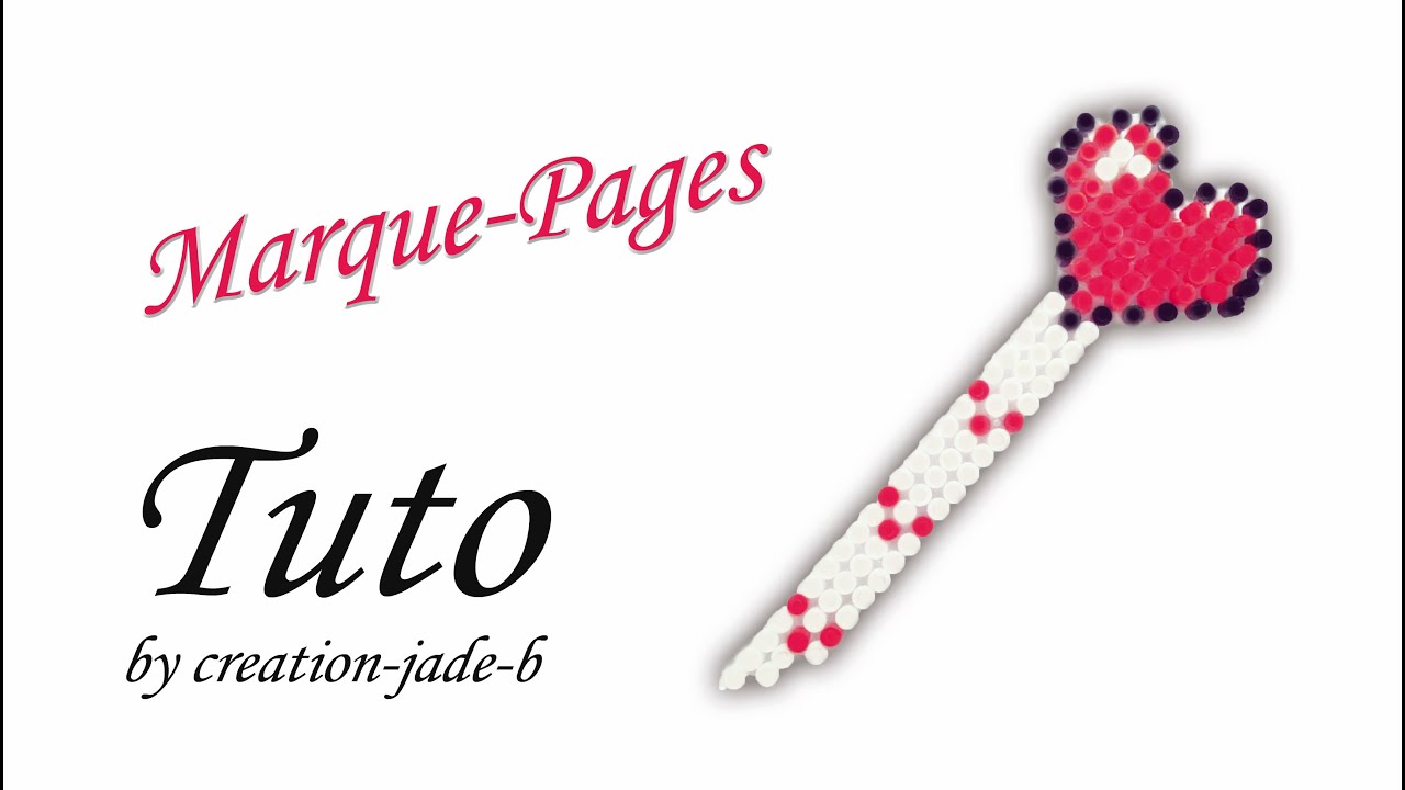 Tuto Perles à repasser (Hama) - Marque-Pages Coeur !