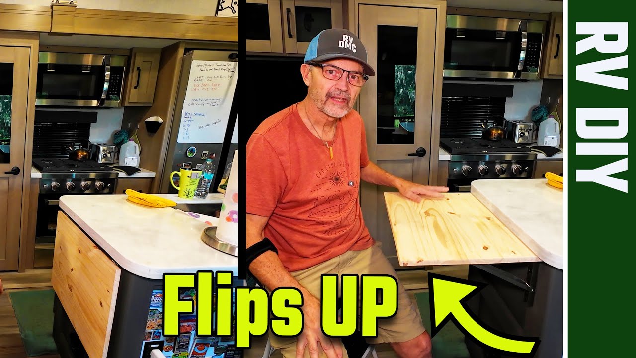 Tiny RV Kitchen? This Flip Up Table Extension Changes Everything