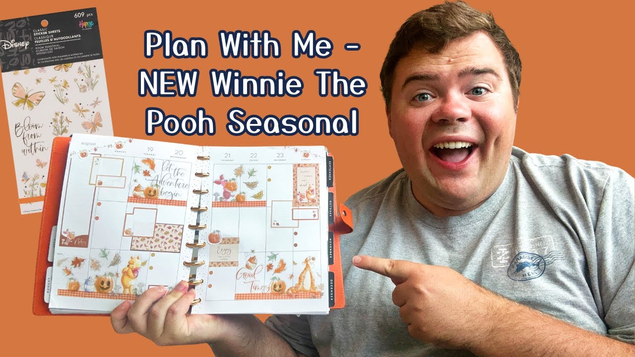 🍯 Plan With Me with NEW Winnie the Pooh Seasonal Collection | Classic Vertical Happy Planner