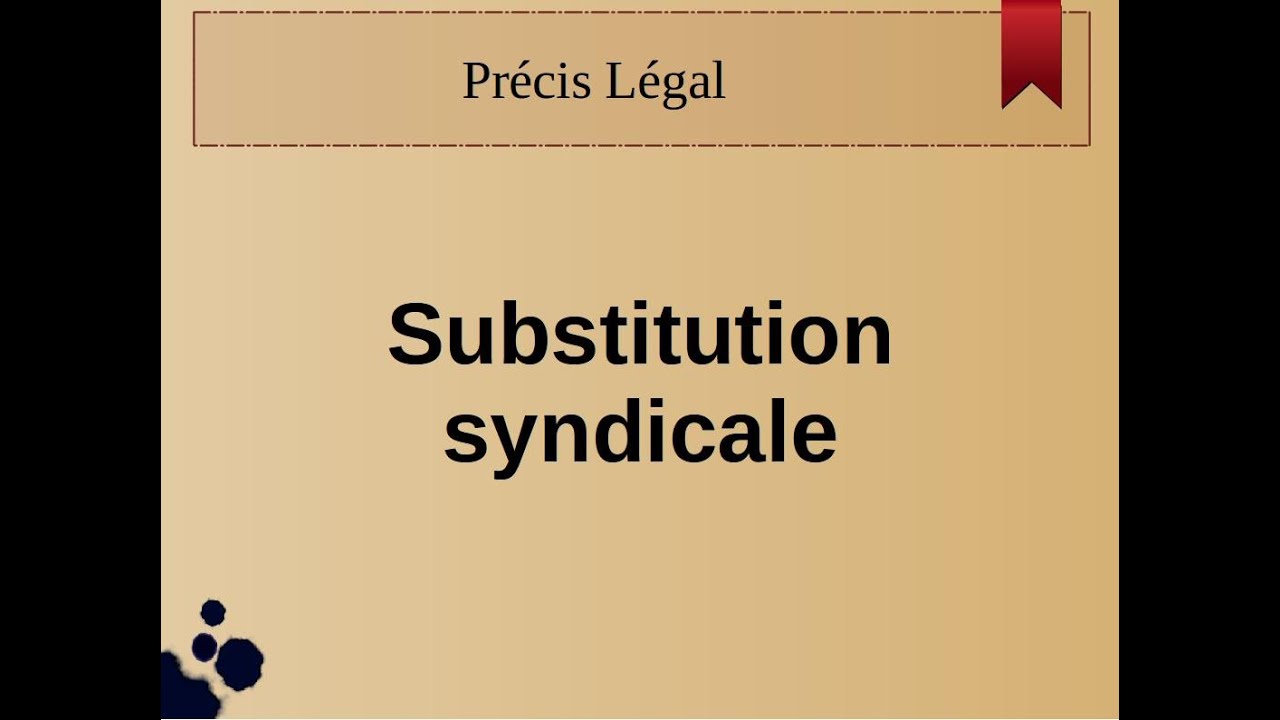 substitution syndicale