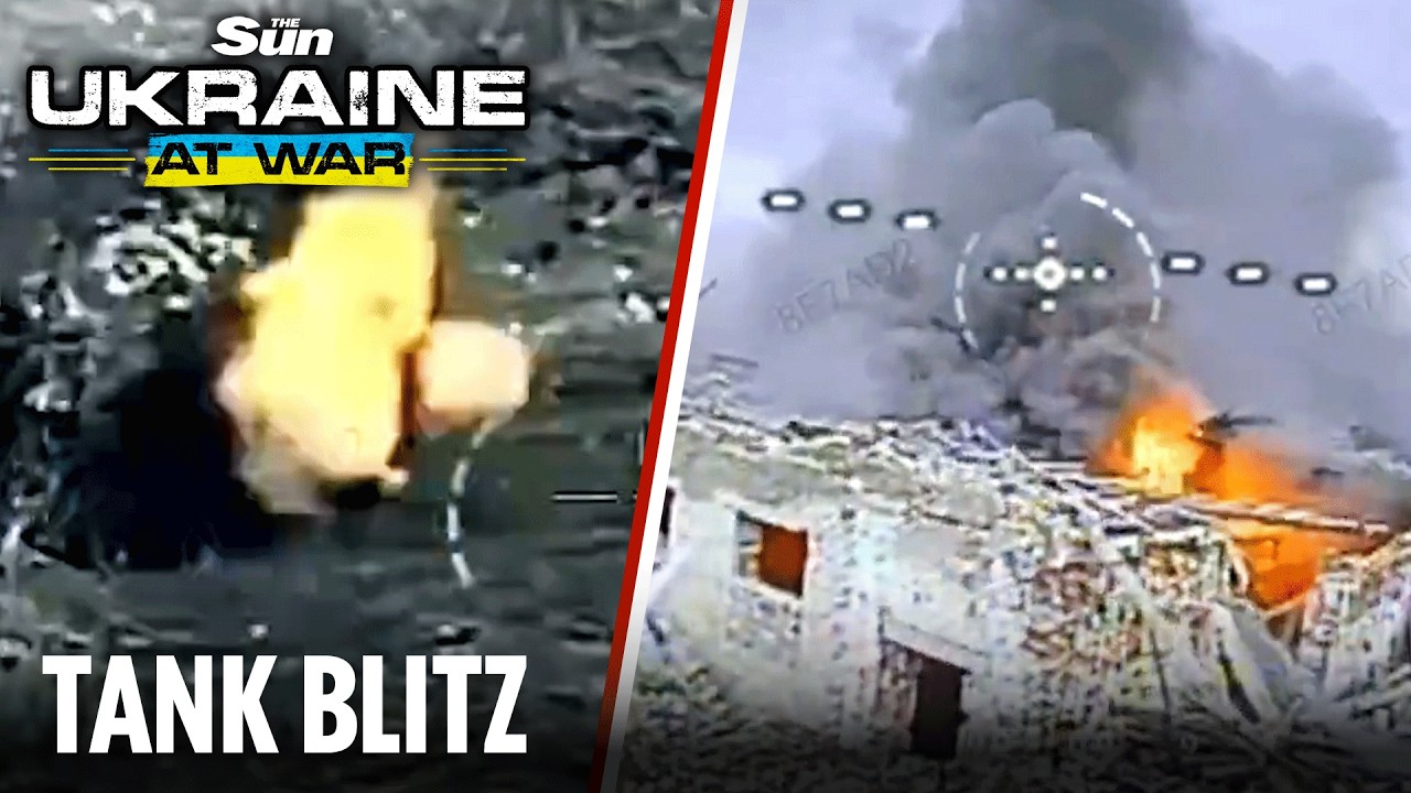 Putin tank convoy obliterated by Ukrainian kamikaze drone unit in Pokrovsk