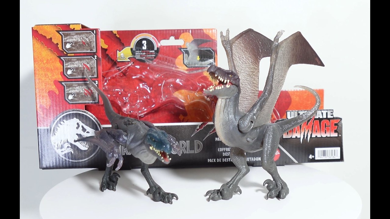Jurassic World Rebirth: набор Mutadon Destruction из серии Ultimate Damage от Mattel &mdash; распаковка...