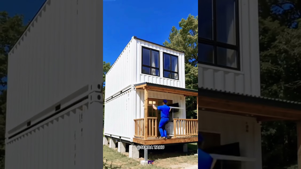 Ide Rumah Kontainer 😲. #minihouse #rumahidaman #dsainrumah #homedecor #arsitektur