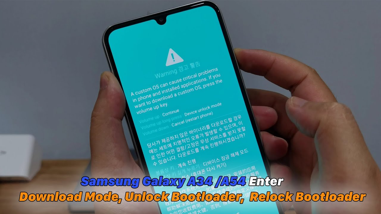 Samsung Galaxy A34 /A54 Enter Download Mode, Unlock Bootloader,  Relock Bootloader