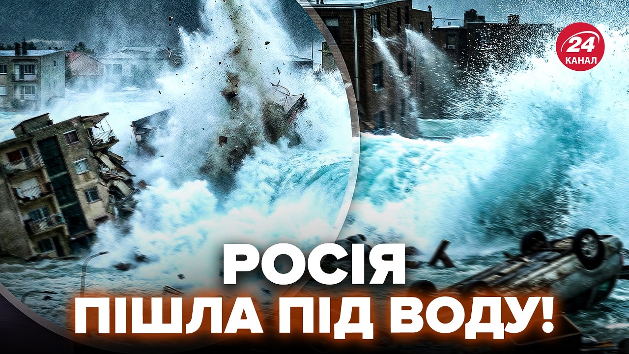😱АПОКАЛІПСИС у РФ! Потужне ЦУНАМІ ЗНОСИТЬ ВУЛИЦІ (ВІДЕО). Почалась ЕВАКУАЦІЯ, все ЙДЕ ВІД ВОДУ