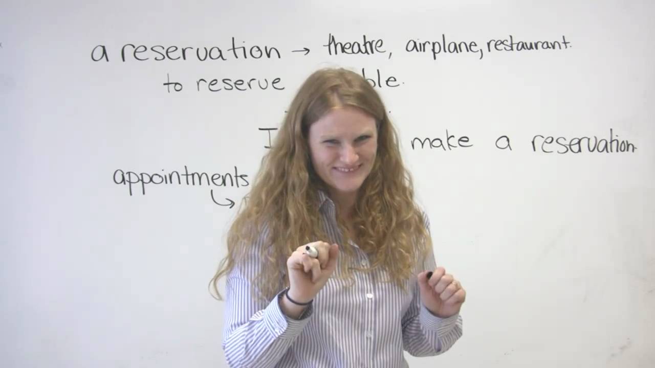 English Vocabulary - Appointments & Reservations