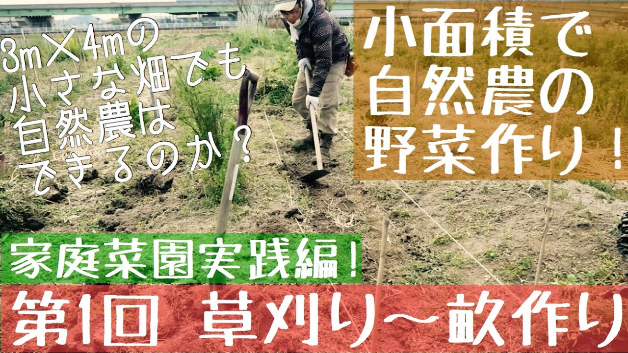 【家庭菜園実践編】①自然農法的に畝作り《My畑を作ろう!》2019年4月3日農業ユーチューバー