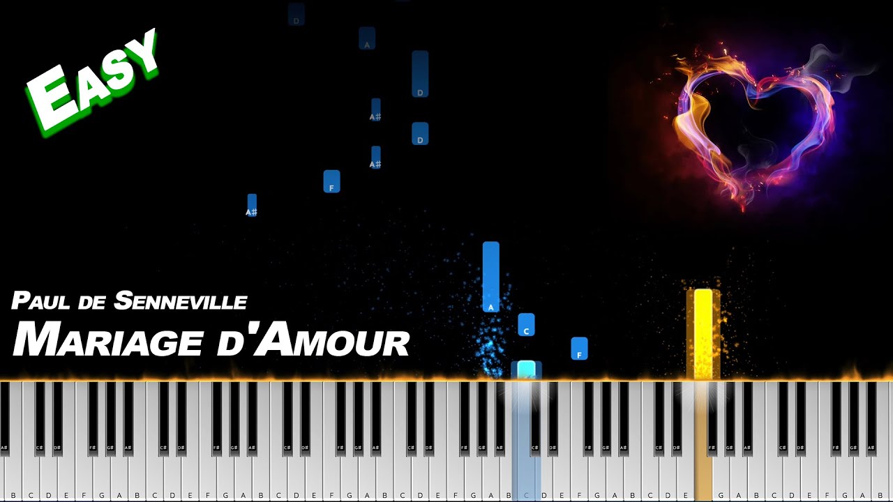 Paul de Senneville - Mariage d'Amour Piano Easy Tutorial