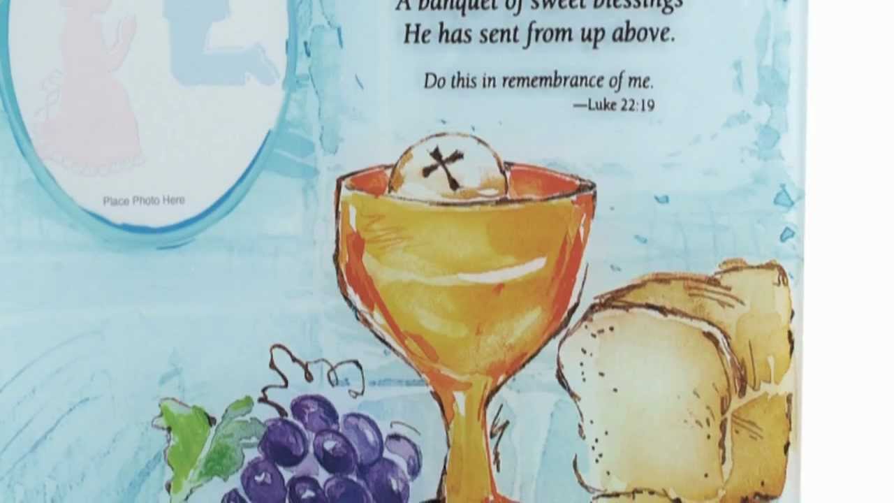 First Communion Glass Photo Frame