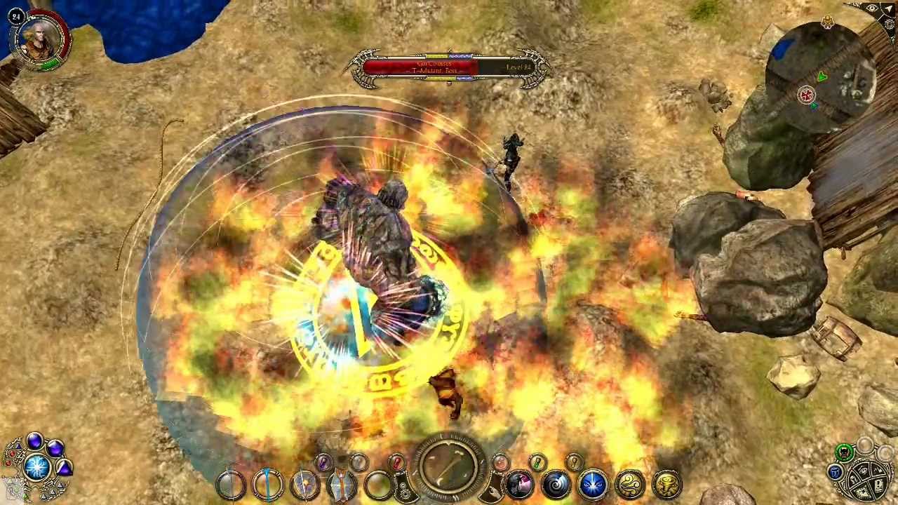 Sacred 2 Ice & Blood - Dragon Mage vs Gar Colossus (first time killing him)